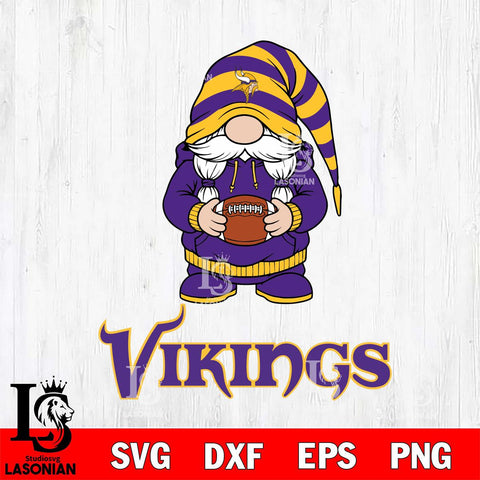 Minnesota Vikings Gnome Sport File Cut, NFL SVG, Digital Download , CHRISTMAS Criucut , Silhouette