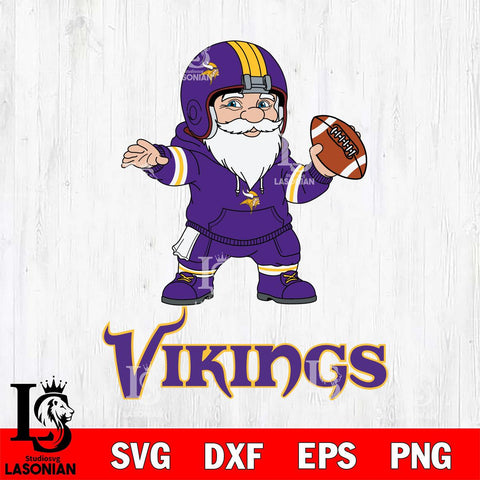 Minnesota Vikings Gnome football player File Cut, NFL SVG, Digital Download , CHRISTMAS Criucut , Silhouette