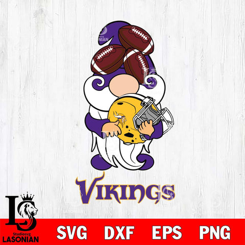 Minnesota Vikings Gnomes Helmet Svg Eps Dxf Png File, Digital Download, Instant Download