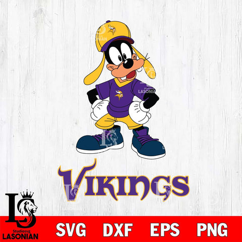 Minnesota Vikings Goofy Football Cricut, NFL SVG DXF EPS PNG FILE, Digital Download,Instant Download, Silhouette