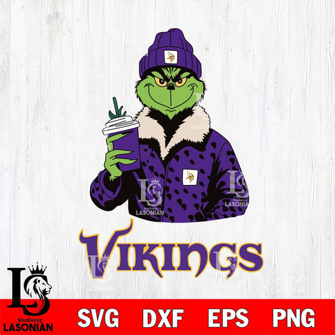 Minnesota Vikings Grinch Christmas Svg Eps Dxf Png File,Cricut svg files, Digital Download, Instant Download