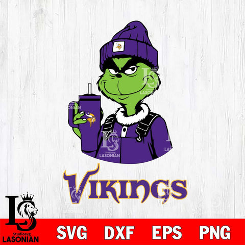 Minnesota Vikings Grinch Football Christmas Svg Eps Dxf Png File,Cricut svg files, Digital Download, Instant Download
