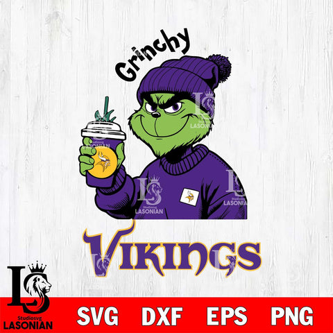 Minnesota Vikings Grinchy Bougie Christmas Svg Eps Dxf Png File,Cricut svg files, Digital Download, Instant Download
