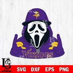 Minnesota Vikings Horror Character Ghostface Sport Svg Eps Dxf Png File, Digital Download, Instant Download
