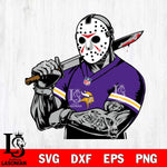 Minnesota Vikings Jason Voorhees Horror 6 Svg Eps Dxf Png File, NFL svg, Digital Download, Instant Download