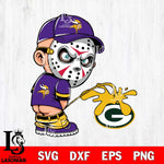 Minnesota Vikings Jason Voorhees Piss On Green Bay Packers Svg Eps Dxf Png File, Digital Download, Instant Download
