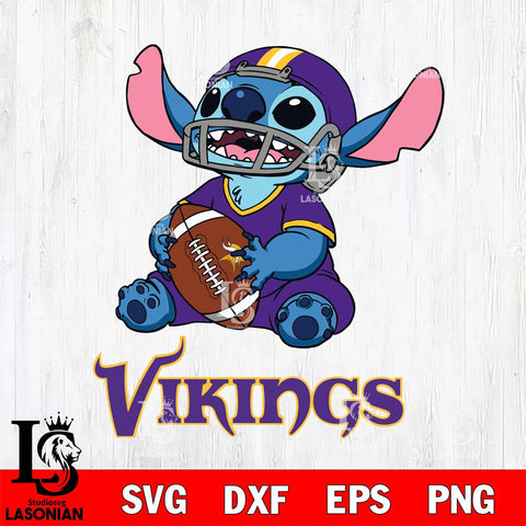 Minnesota Vikings Lilo and stitch Football SVG DXF EPS PNG FILE, Stitch File Cut,NFL Digital Download,Instant Download, Silhouette