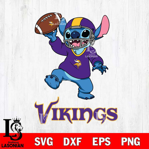 Minnesota Vikings Lilo and stitch Sport SVG DXF EPS PNG FILE, Stitch File Cut,NFL Digital Download,Instant Download, Silhouette