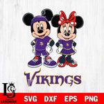 Minnesota Vikings Mickey And Minnie Rugby Svg Eps Dxf Png File, NFL svg , Digital Download , Instant Download, Cricut File