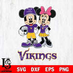 Minnesota Vikings Mickey Minnie Mouse Helmet Svg Eps Dxf Png File, Bundle NFl svg , File Cut , Digital Download , Instant Download, Laser Cut Svg Files