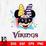 Minnesota Vikings Minnie Mouse Love Sport SVG DXF EPS PNG FILE, Disney Father day File Cut,Digital Download,Instant Download,Disney Svg Files