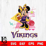 Minnesota Vikings Minnie Mouse Sport SVG DXF EPS PNG FILE, Disney Father day File Cut,Digital Download,Instant Download,Disney Svg Files