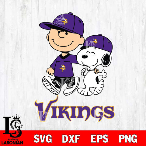 Minnesota Vikings Peanuts Snoopy Friends SVG DXF EPS PNG FILE,Snoopy File Cut, Nfl Digital Download,Instant Download, Silhouette