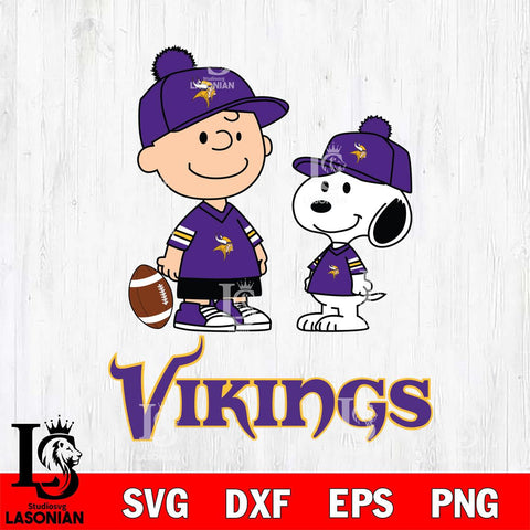 Minnesota Vikings Peanuts Snoopy Friends Football SVG DXF EPS PNG FILE,Snoopy File Cut, Nfl Digital Download,Instant Download, Silhouette