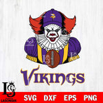 Minnesota Vikings Pennywise Horror Sport 9 Svg Eps Dxf Png File, NFL svg, Digital Download, Instant Download