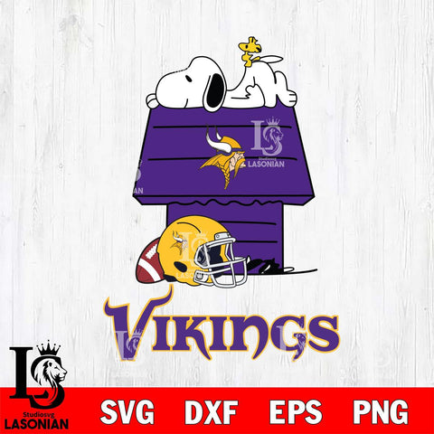 Minnesota Vikings Snoopy Chill Football SVG DXF EPS PNG FILE,Snoopy File Cut, Nfl Digital Download,Instant Download, Silhouette