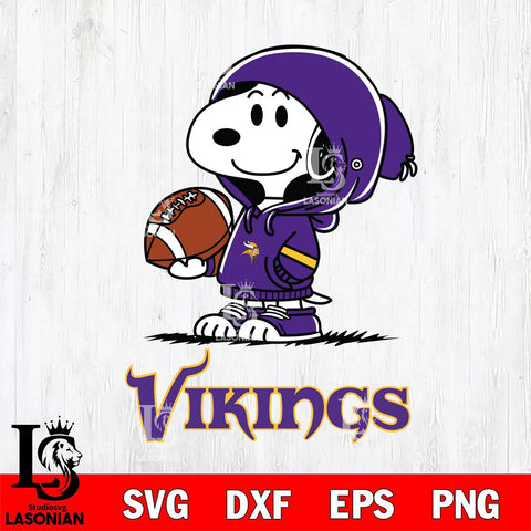 Minnesota Vikings Snoopy Football Svg Eps Dxf Png File, NFL svg , Digital Download , Instant Download, Cricut File