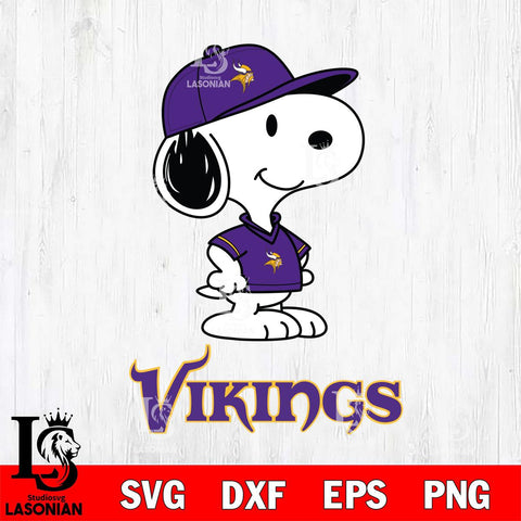 Minnesota Vikings Snoopy Football sport SVG DXF EPS PNG FILE,Snoopy File Cut, Nfl Digital Download,Instant Download, Silhouette