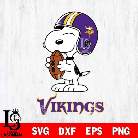 Minnesota Vikings Snoopy Rugby Svg Eps Dxf Png File, NFL svg , Digital Download , Instant Download, Cricut File