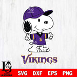 Minnesota Vikings Snoopy football SVG DXF EPS PNG FILE,Snoopy File Cut, Nfl Digital Download,Instant Download, Silhouette