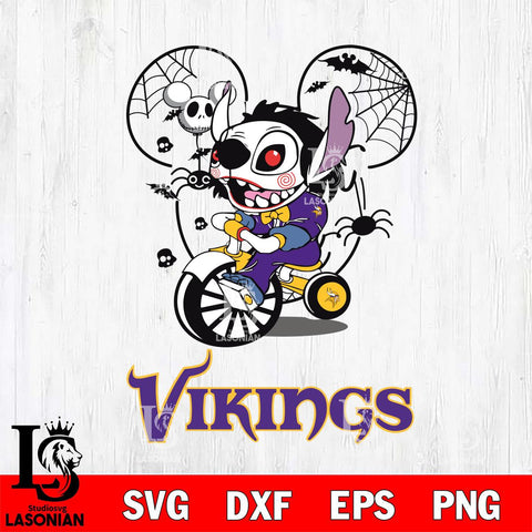 Minnesota Vikings Stitch Jigsaws Halloween Svg Eps Dxf Png File, Digital Download, Instant Download