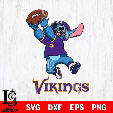 Minnesota Vikings Stitch Rugby Ball SVG DXF EPS PNG FILE, Stitch File Cut,NFL Digital Download,Instant Download, Silhouette