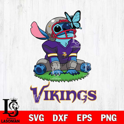 Minnesota Vikings Stitch Rugby Ball Sport SVG DXF EPS PNG FILE, Stitch File Cut,NFL Digital Download,Instant Download, Silhouette