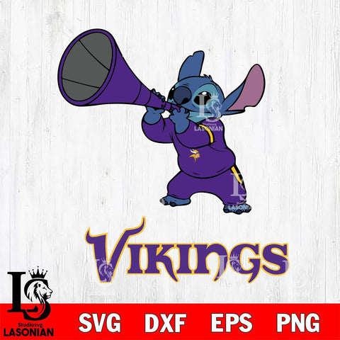Minnesota Vikings Stitch vuvuzela SVG DXF EPS PNG FILE, NFL File Cut, Digital Download,Instant Download, Silhouette, Cricut