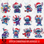 Minnesota Vikings  Stitch Christmas NFL Bundle 12 Svg Eps Dxf Png File, Digital Download, Instant Download