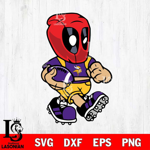 Minnesota Vikings deadpool 3 Sport Svg Eps Dxf Png File, Digital Download, Instant Download