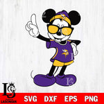 Minnesota Vikings mickey christmas 5 Svg Eps Dxf Png File, Digital Download, Instant Download