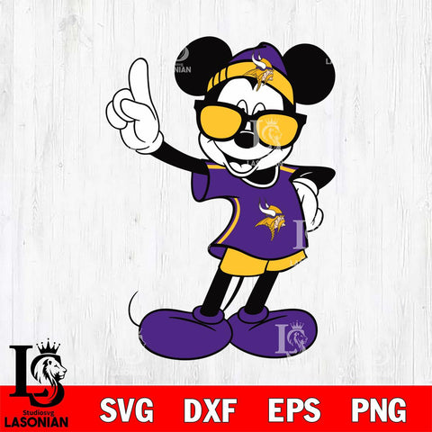 Minnesota Vikings mickey christmas 5 Svg Eps Dxf Png File, Digital Download, Instant Download