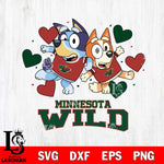 Minnesota Wild Bluey & Bingo 10 Svg Eps Dxf Png File, NHL svg, Digital Download, Instant Download