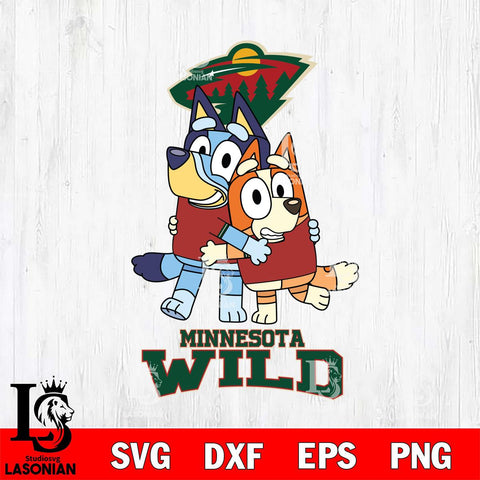 Minnesota Wild Bluey & Bingo 12 Svg Eps Dxf Png File, NHL svg, Digital Download, Instant Download