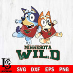 Minnesota Wild Bluey & Bingo 13 Svg Eps Dxf Png File, NHL svg, Digital Download, Instant Download