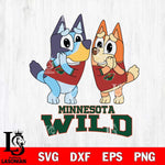 Minnesota Wild Bluey & Bingo 15 Svg Eps Dxf Png File, NHL svg, Digital Download, Instant Download