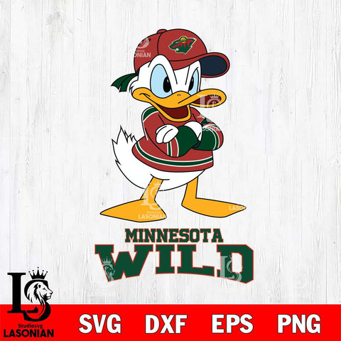 Minnesota Wild Donald Duck NHL Hockey SVG DXF EPS PNG FILE,NHL File Cut,Disney Digital Download,Instant Download, Silhouette