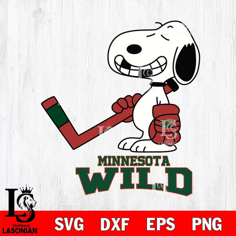 Minnesota Wild Snoopy NHL Hockey SVG DXF EPS PNG FILE,NHL File Cut,Disney Digital Download,Instant Download, Silhouette