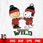 Minnesota Wild Snoopy and Charlie Brown Hockey Sport Svg Eps Dxf Png File, Digital Download , Instant Download, Svg Files