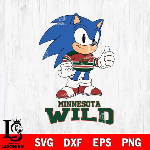 Minnesota Wild Sonic like NHL Hockey SVG DXF EPS PNG FILE,NHL File Cut,Disney Digital Download,Instant Download, Silhouette