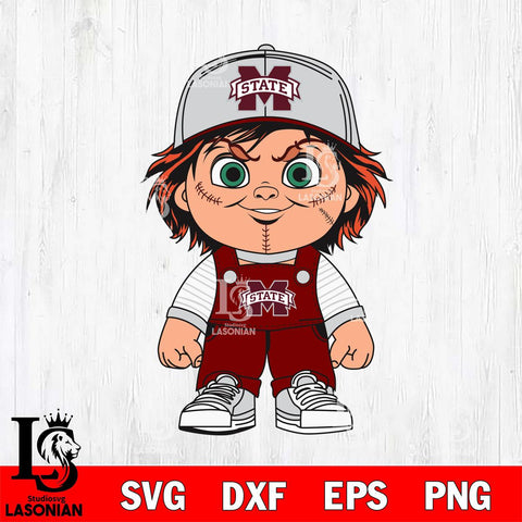 Mississippi State Bulldogs Chucky Horror Svg Eps Dxf Png File, NCAA svg, Digital Download, Instant Download