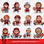 Mississippi State Bulldogs Chucky Horror Bundle 12 SVG Eps Dxf Png File, Bundle NCAA svg, Digital Download, Instant Download