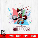 Mississippi State Bulldogs Cute Daisy Duck Cheerleader SVG DXF EPS PNG FILE, NCAA File Cut,Digital Download,Instant Download