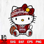 Mississippi State Bulldogs Cute Hello Kitty Football 12 Svg Eps Dxf Png File, NCAA svg, Digital Download, Instant Download
