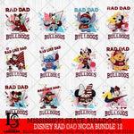 Mississippi State Bulldogs Disney Rad Dad NCAA Bundle 12 SVG DXF EPS PNG FILE, BUNDLE NCAA Disney Father day File Cut,Digital Download,Instant Download,Disney Svg Files