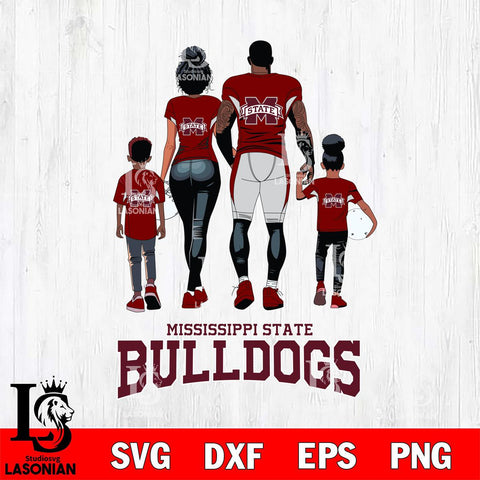Mississippi State Bulldogs Family Love Rugby SVG DXF EPS PNG FILE,NCAA SVG, Father day Digital Download,Instant Download, Silhouette