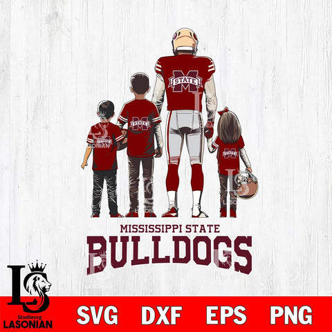 Mississippi State Bulldogs Father Football SVG DXF EPS PNG FILE,NCAA SVG, Father day Digital Download,Instant Download, Silhouette