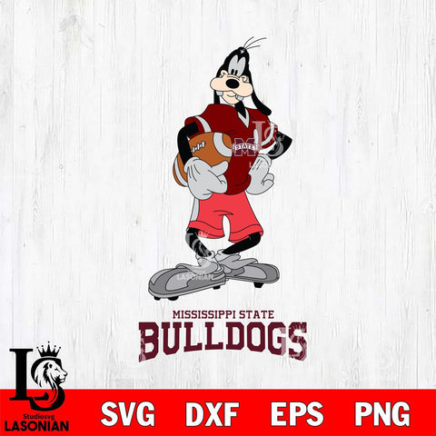 Mississippi State Bulldogs Goofy Player SVG DXF EPS PNG FILE,NCAA svg ,Football Digital Download,Instant Download, Silhouette