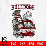 Mississippi State Bulldogs Jason Voorhees Horror 10 Svg Eps Dxf Png File, NCAA svg, Digital Download, Instant Download