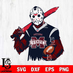 Mississippi State Bulldogs Jason Voorhees Horror 11 Svg Eps Dxf Png File, NCAA svg, Digital Download, Instant Download